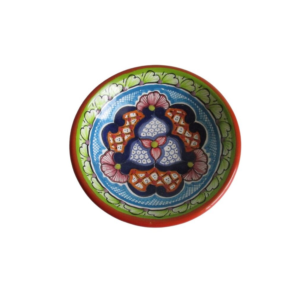 *Talavera Mexican Pottery Small Bowl Dish Hand Crafted Painted Lead Free - 5.5”